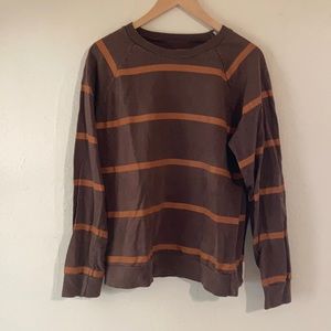 Urban Outfitter brown sweatshirt w/ orange stripes